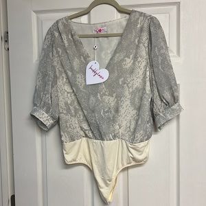 Buddy Love snake print bodysuit size Large